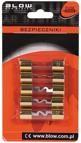 8947# Automobilio stiklo saugiklis 30a 10.3x38mm