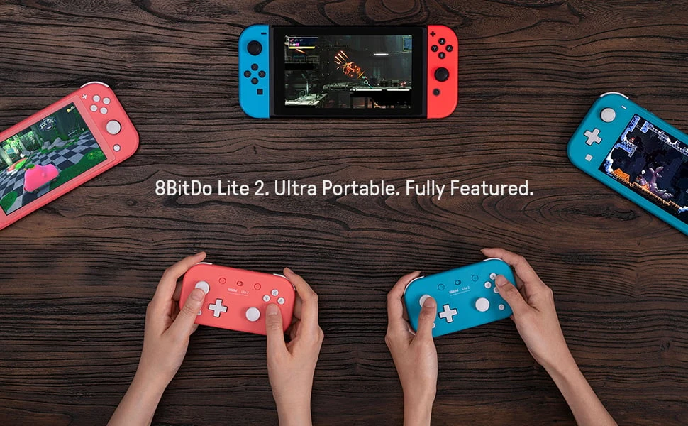 8BitDo Lite 2 belaidis pultelis (Rožinis)