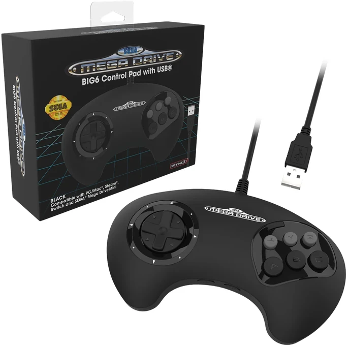 8Bitdo „Retro-Bit“ – „SEGA MD BIG6“ žaidimų pultas, USB