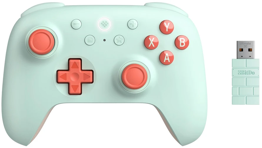 Belaidis žaidimų pultas 8BitDo Ultimate 2C Wireless | spalva: mėtų/raudona