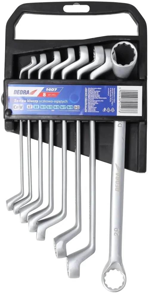 Dedra Raktai kilpiniai lenkti 622mm 8vnt CrV
