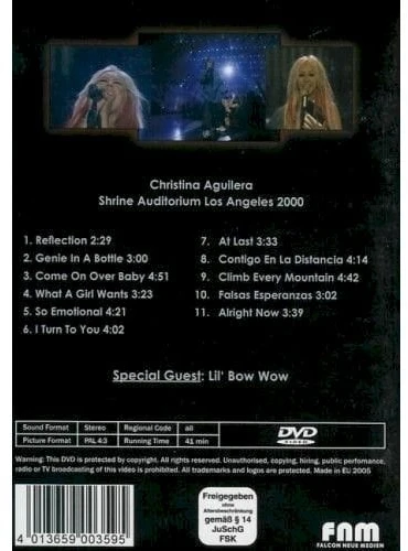 90 Christina Aquilera gyvai - DVD