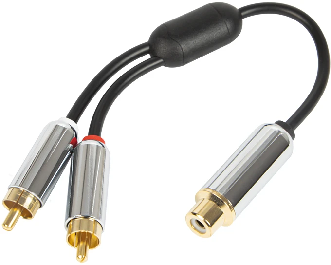 RCA skirstytuvas su ferito filtru