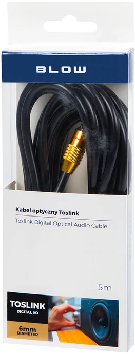 Blow TOSLINK 6 mm 5.0 m skaitmeninė optinė jungtis
