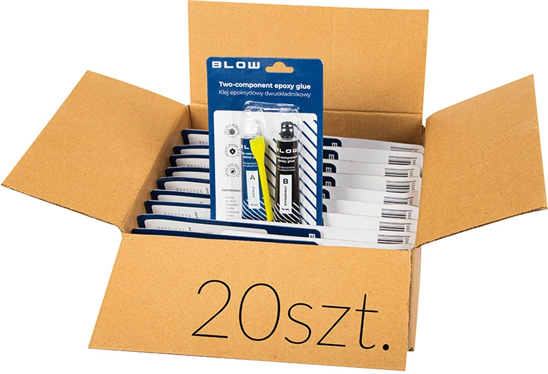 Dviejų komponentų epoksidiniai klijai 2x10ml BLOW 20vnt