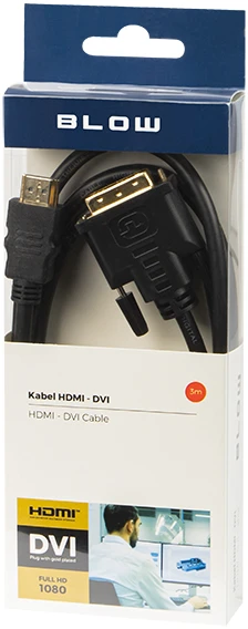 Kabelis DVI - HDMI Blow Classic 3m