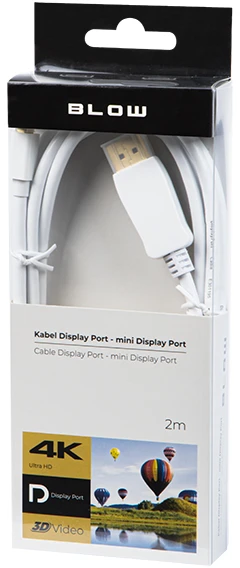 Blow mini DisplayPort - DisplayPort 2m pakuotė