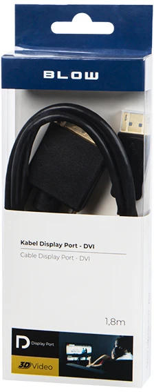 Blow DisplayPort į DVI laidas pakuotėje