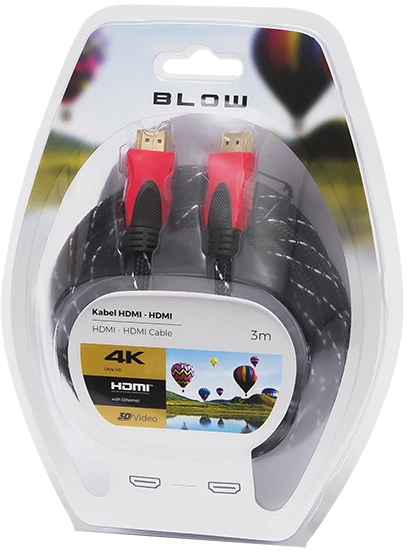 HDMI - HDMI Blow Premium Raudona kabelis 3m