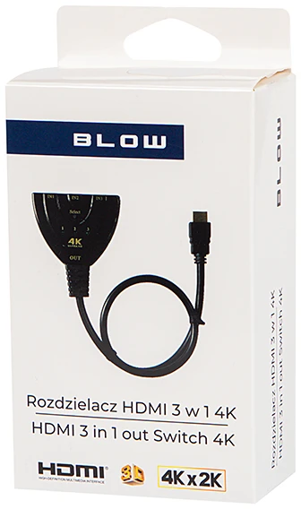 Blow HDMI 3 į 1 skirstytuvo pakuotė