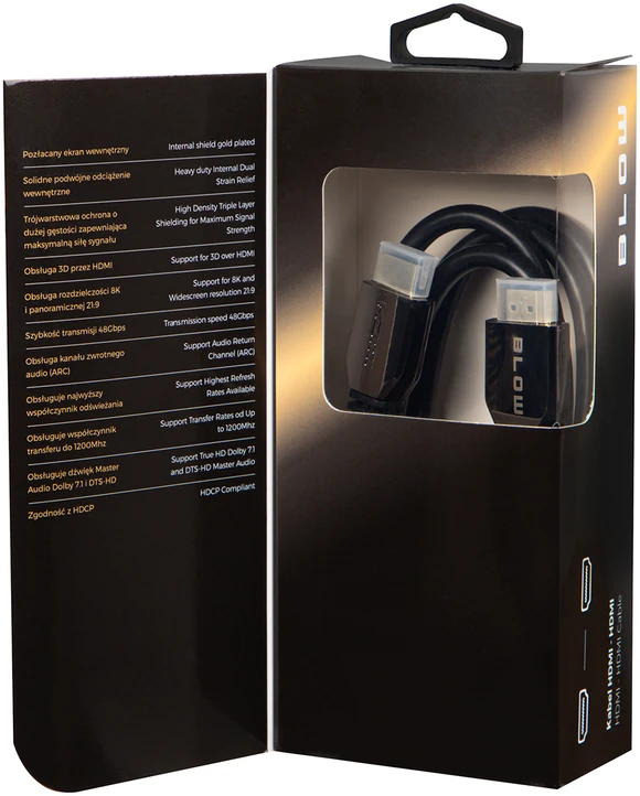 Blow Kabelis HDMI - HDMI PREMIUM 8K 2.1V 1.5m