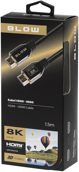 Blow Kabelis HDMI - HDMI PREMIUM 8K 2.1V 1.5m