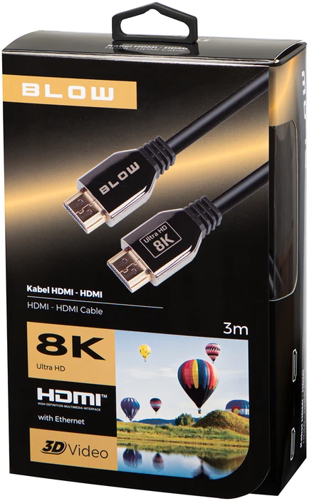 Blow HDMI - HDMI PREMIUM 8K Kabelis 3m 2.1V