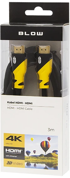 Blow HDMI - HDMI kabelis 3m Geltonas