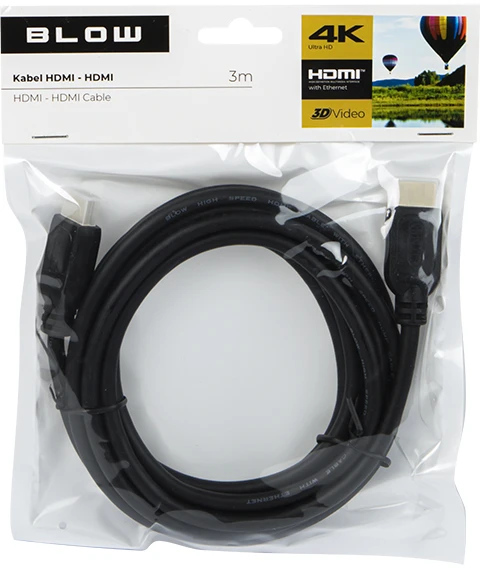 Blow HDMI laidas suvyniotas pakuotėje