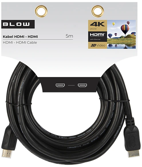 Blow HDMI laidas 5m su 4K pakuote