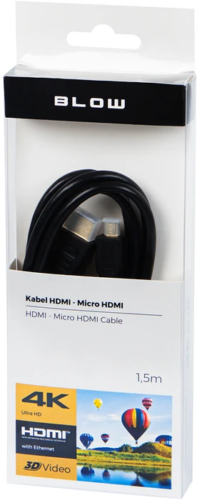 BLOW 92-673# BLOW HDMI-micro HDMI PROFESSIONAL 4K 2.0 1,5m