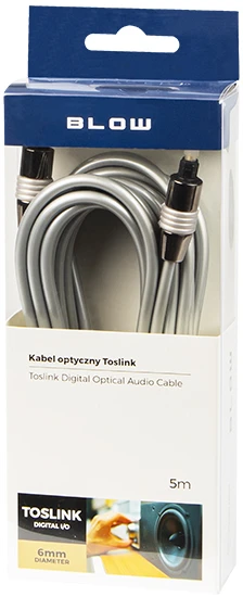 Blow TOSLINK optinis laidas 5m pakuotėje