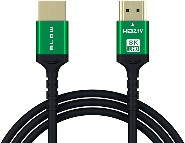 Blow HDMI laidas su žaliais 8K jungčių antgaliais