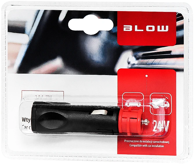 Automobilinis 12V/24V kištukas Blow W21 pakuotėje