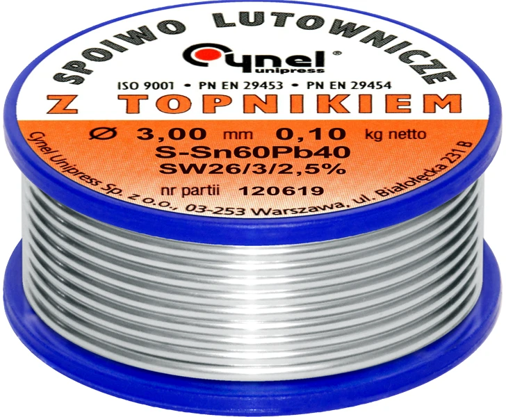9679# CYNA 3.0mm SZPULA 100g Sn60Pb40