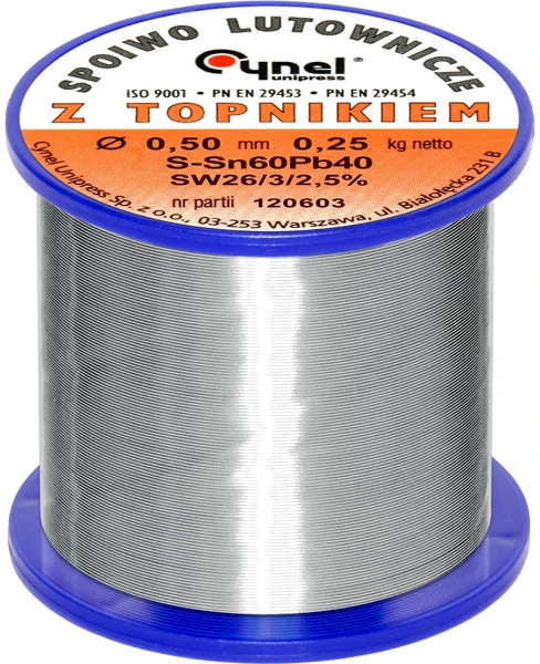 Cynel Lydmetalis 0.50mm 250g Sn60Pb40