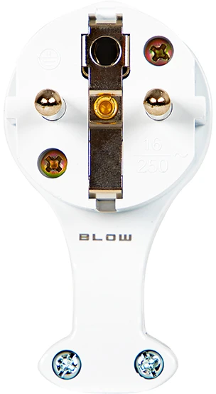 Blow WT-16Z PR baltas kampinis kištukas su ausimi
