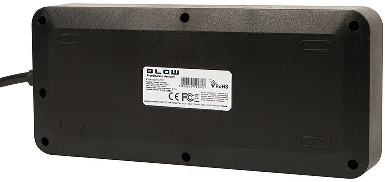 Blow PS-630 6 lizdų tinklo ilgintuvas 3xUSB 1xUSB-C 3m juodas 2x1mm