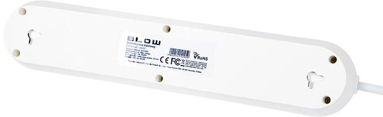 Blow PS-430 4 lizdų 3xUSB tinklo ilgintuvas 3m baltas 2x1mm