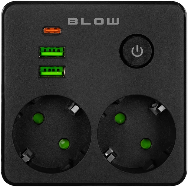 Blow Skirstytuvas R-20 PR 2 LIZDAI + 2 USB + USB-C, baltas