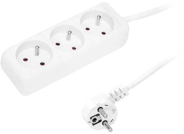 Blow PR-370P 3 lizdų maitinimo ilgintuvas su įžeminimu 1.5 m baltas 3x1.5 mm