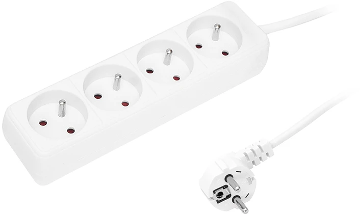 Blow PR-470P tinklo ilgintuvas 4 lizdai su įžeminimu 5m baltas 3x1.5mm