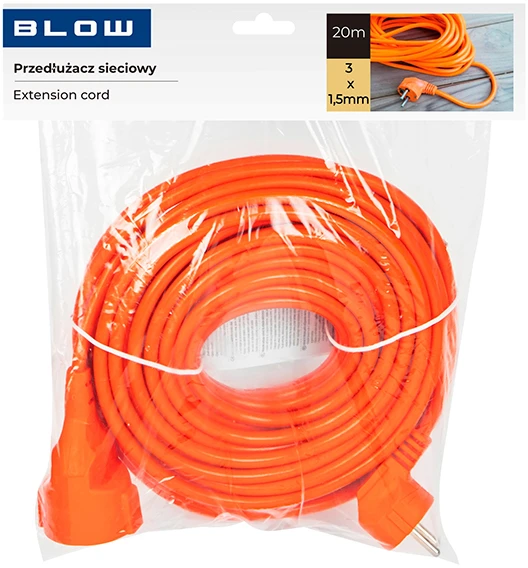 Blow Oranžinis PRAILGINTUVAS SU ĮŽEMINIMU PS-3X1.5-20M/Oranžinis 20 m