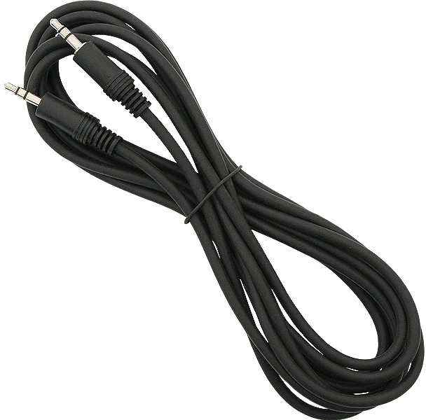 Juodas 3.5 mm AUX laidas, 1.5 m ilgio