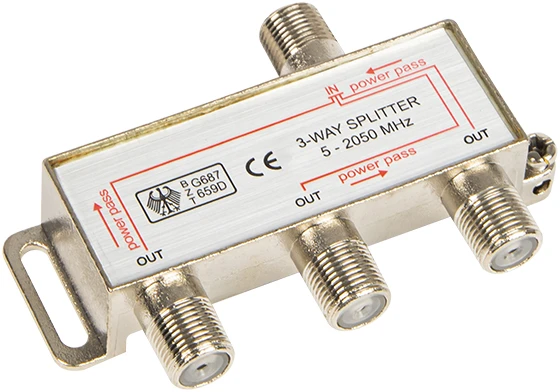 Trijų krypčių signalo skirstytuvas 5-2050 MHz