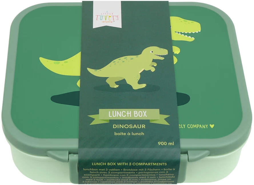 A Little Lovely Maža, miela kompanija - Pietų dėžutė - Dinozauras - 900 ml
