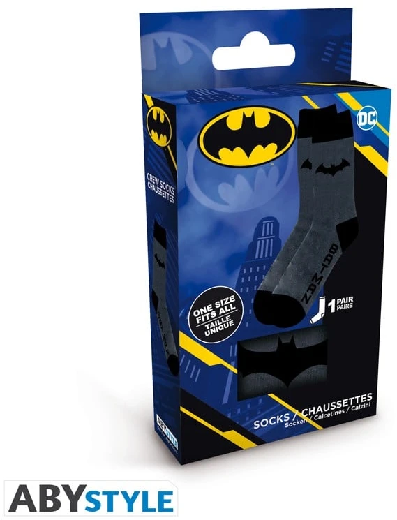 Abysse DC COMICS - Kojinės - Juodos ir pilkos - Betmenas