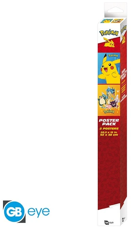 Plakatas Abysse POKEMON - 2 plakatų rinkinys - spalvingi personažai (52x38)