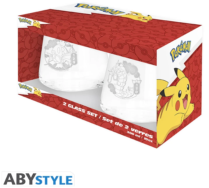 Abysse „Pokemon 2“ stiklinių rinkinys – „Magikarp Gyarados Europe“ – 30cl
