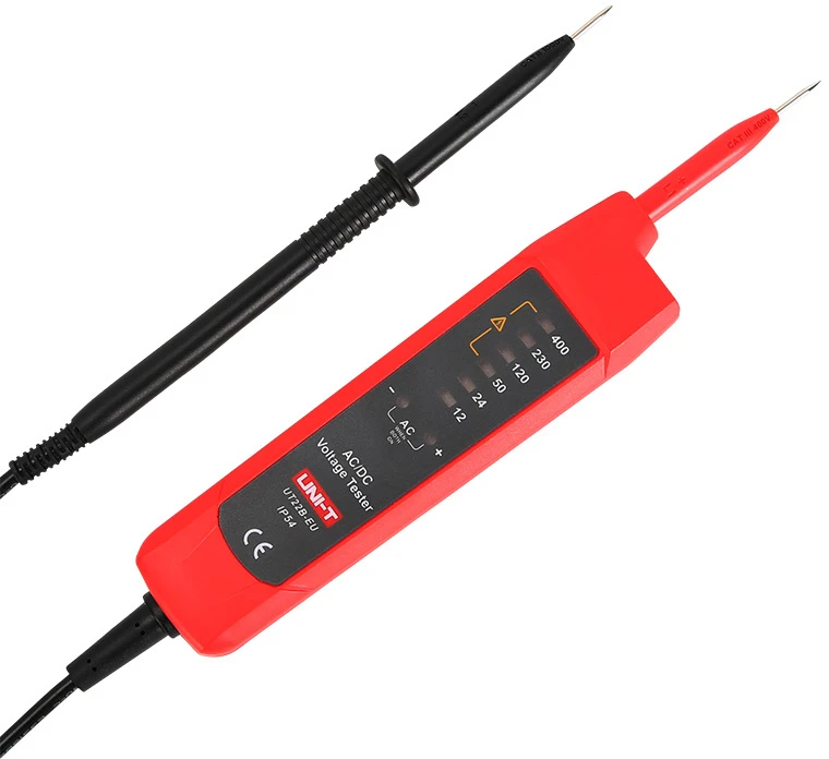 Įtampos testeris, auto AC/DC, CAT III 400V, 6V-400V, IP54, UNI-T