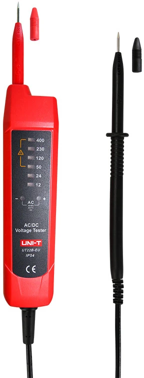 Įtampos testeris, auto AC/DC, CAT III 400V, 6V-400V, IP54, UNI-T