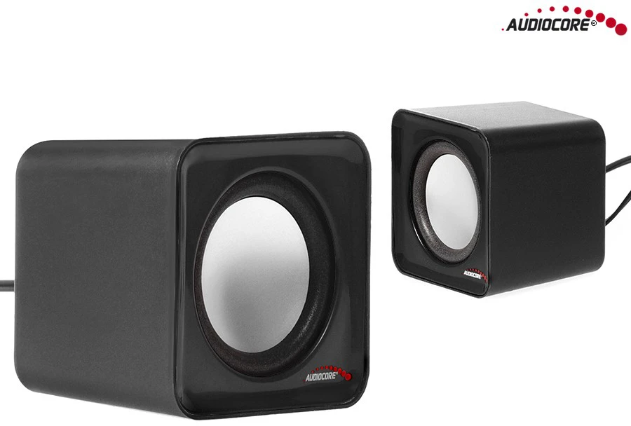 Kompiuterio kolonėlės Garsiakalbiai - Audiocore AC870 B 2 Krypčių 3 W, Juoda/Pilka