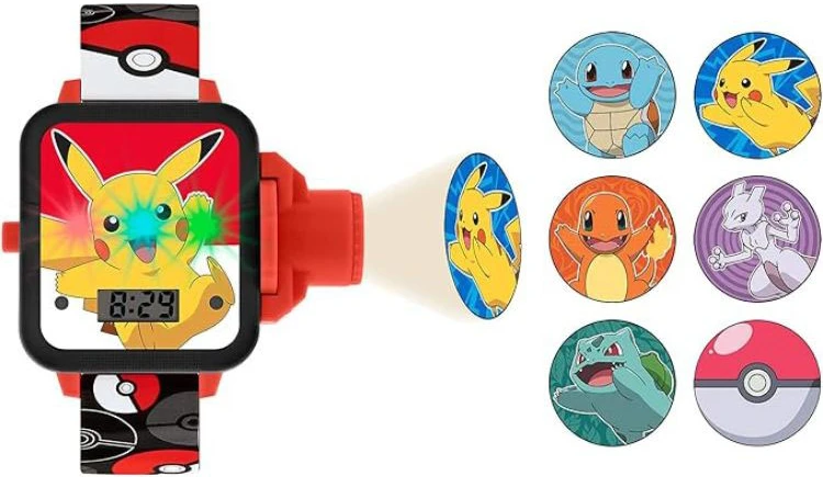 „Accutime“ – projektorinis laikrodis su LCD ekranu ir „Pokemon“ (910361)