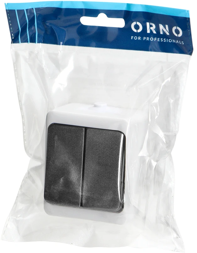 Orno Łącznik AQUATIC MINI IP 54 sietyno jungiklis, baltas ir juodas