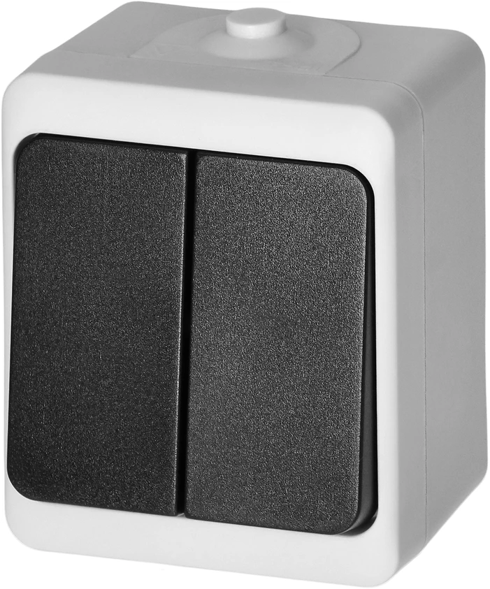 Orno Łącznik AQUATIC MINI IP 54 sietyno jungiklis, baltas ir juodas