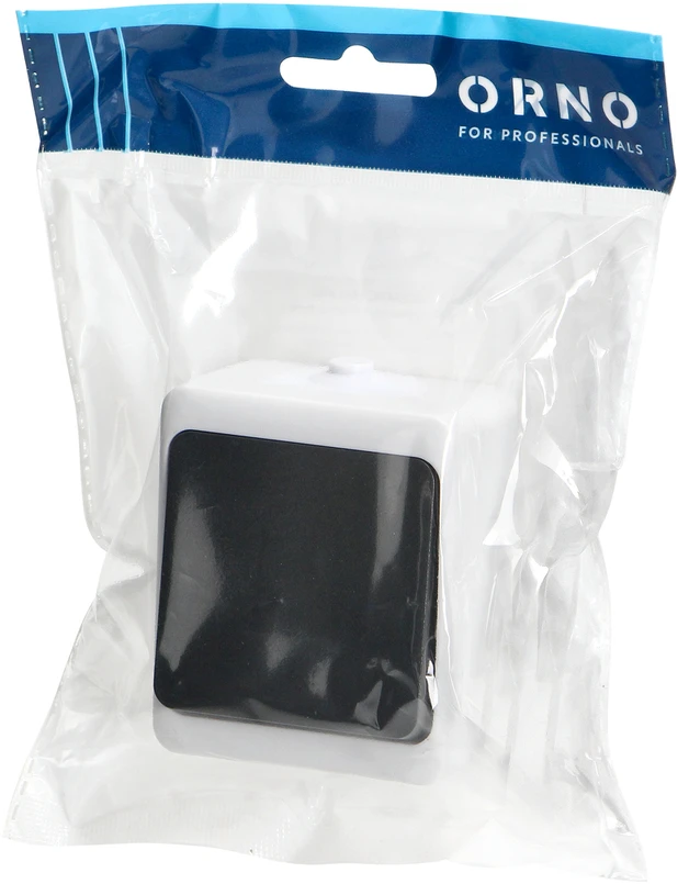 Orno Łącznik AQUATIC MINI IP54 vieno poliaus jungiklis, baltas ir juodas