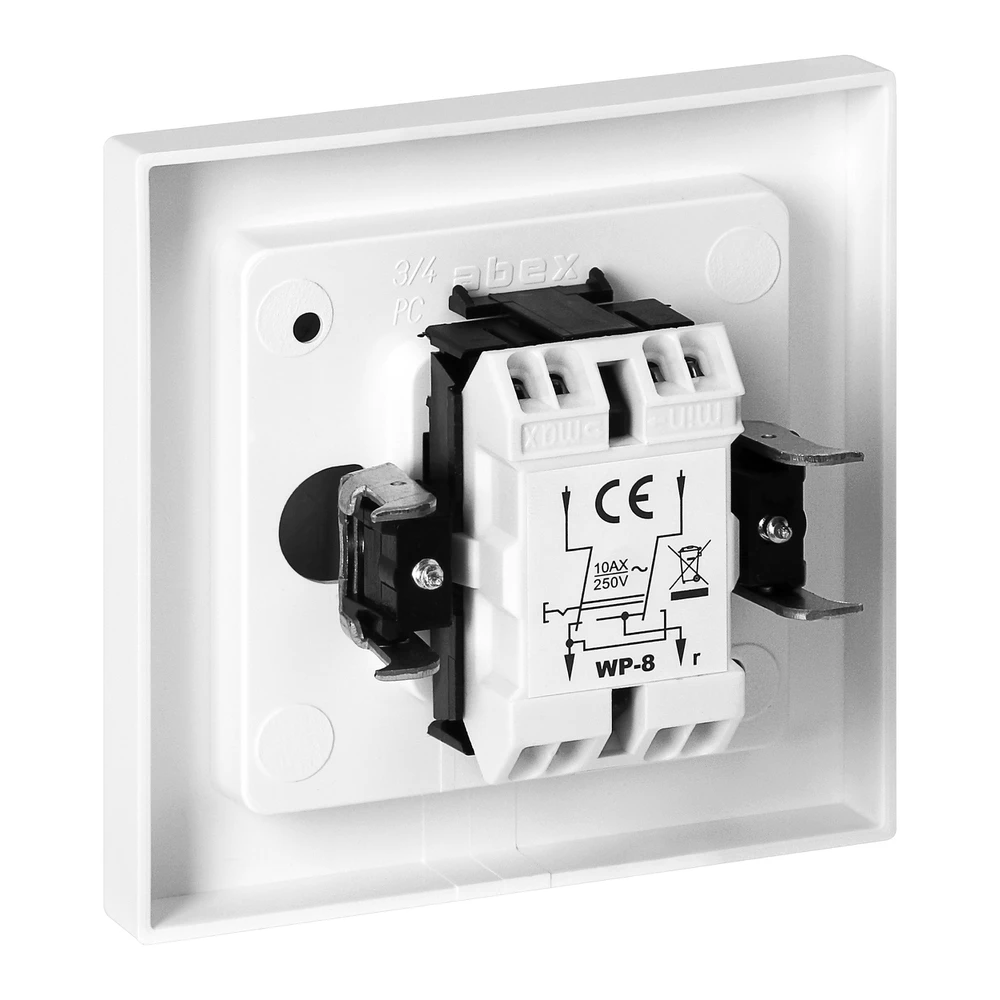 Łącznik Kryžminė jungtis „Malta“, 10A, 250V, WP-8M, balta