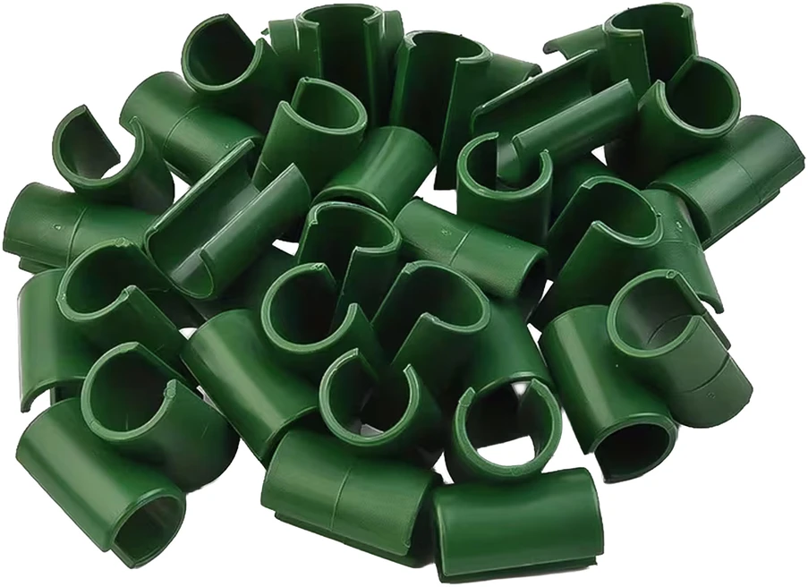 Łącznik Kryžminė kampinė jungtis sodo stulpams tvirtinti, 11 mm, žalia, 10 vnt.