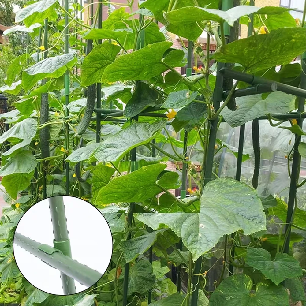 Łącznik Kryžminė kampinė jungtis sodo stulpams tvirtinti, 11 mm, žalia, 10 vnt.