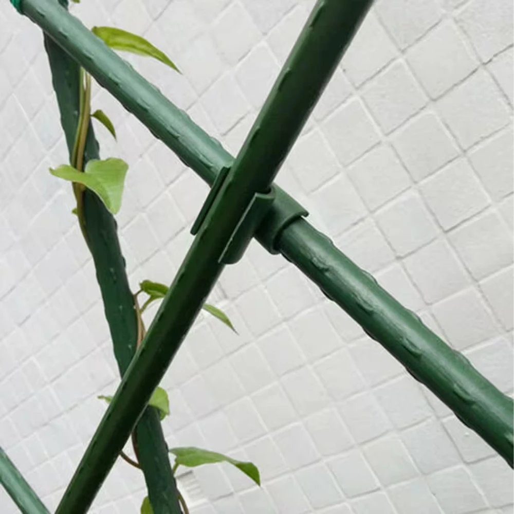 Łącznik Kryžminė kampinė jungtis sodo stulpams tvirtinti, 11 mm, žalia, 10 vnt.